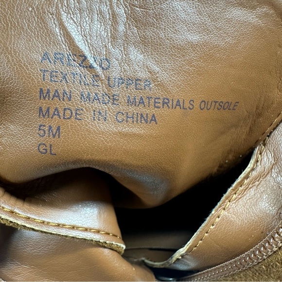 New Aerosoles Arezzo Faux Brown Suede Biker Bootie with Buckles #723 - Picture 11 of 13